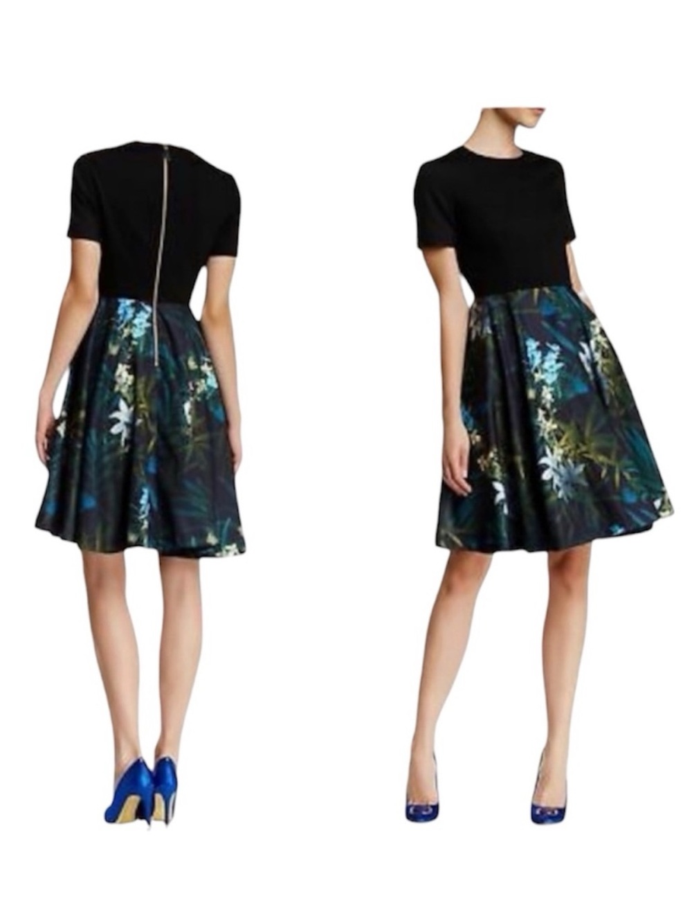 Ted Baker Caprine Short SIv
A Line Fit Flare Floral
Butterfly Dress Size 3
